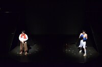 コント「世界タイトルマッチ」のワンシーン。