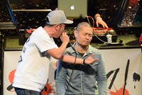 晋平太（左）からディスられる品川庄司の品川祐（右）。