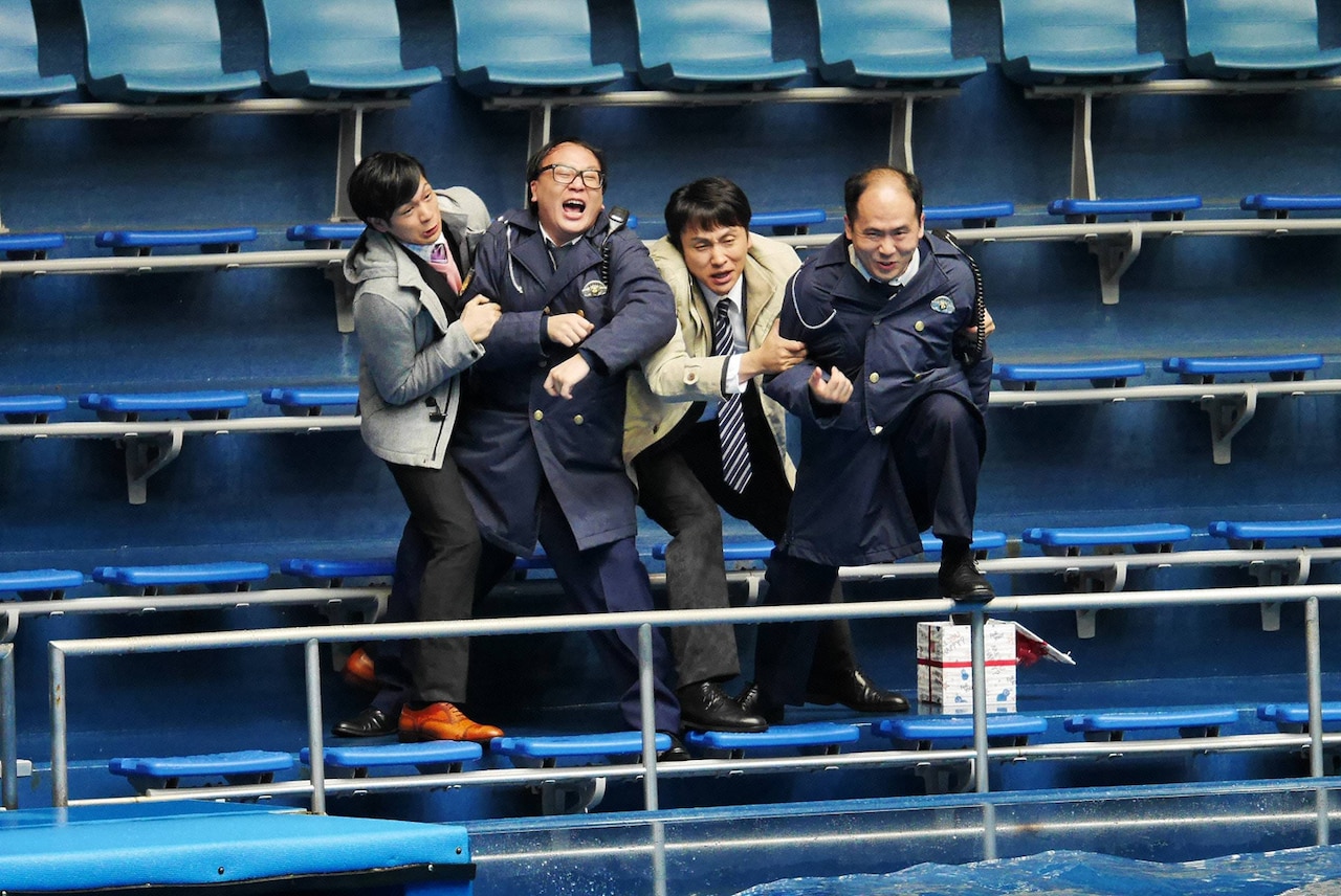 トレンディエンジェル「ふなっしー探偵」でドラマ初出演、熱演斎藤の頭にタンコブ