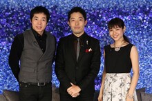 左から今田耕司、オリエンタルラジオ中田、瀧本美織。(c)日本テレビ