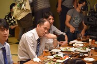 「グランブルーファンタジー」新CM撮影中の様子。