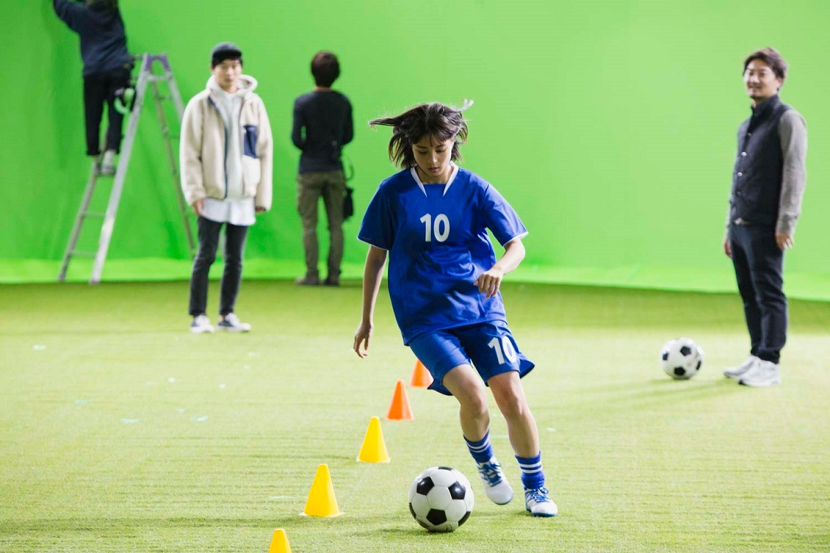 東京ガスの新CM「バーバースガ」シリーズの撮影中の様子。