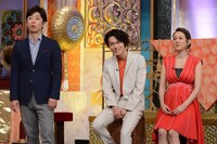 左から、フットボールアワー後藤、菅田将暉、SHELLY。(c)日本テレビ