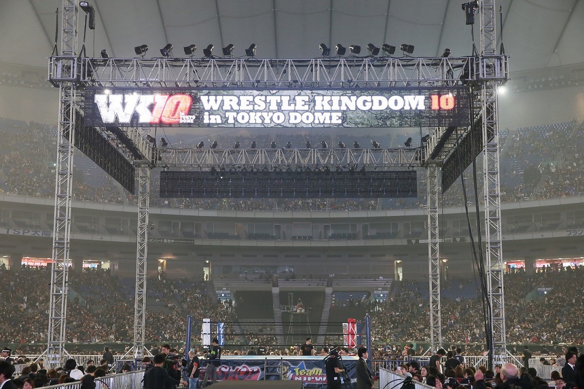 「WRESTLE KINGDOM 10 in 東京ドーム」の会場。