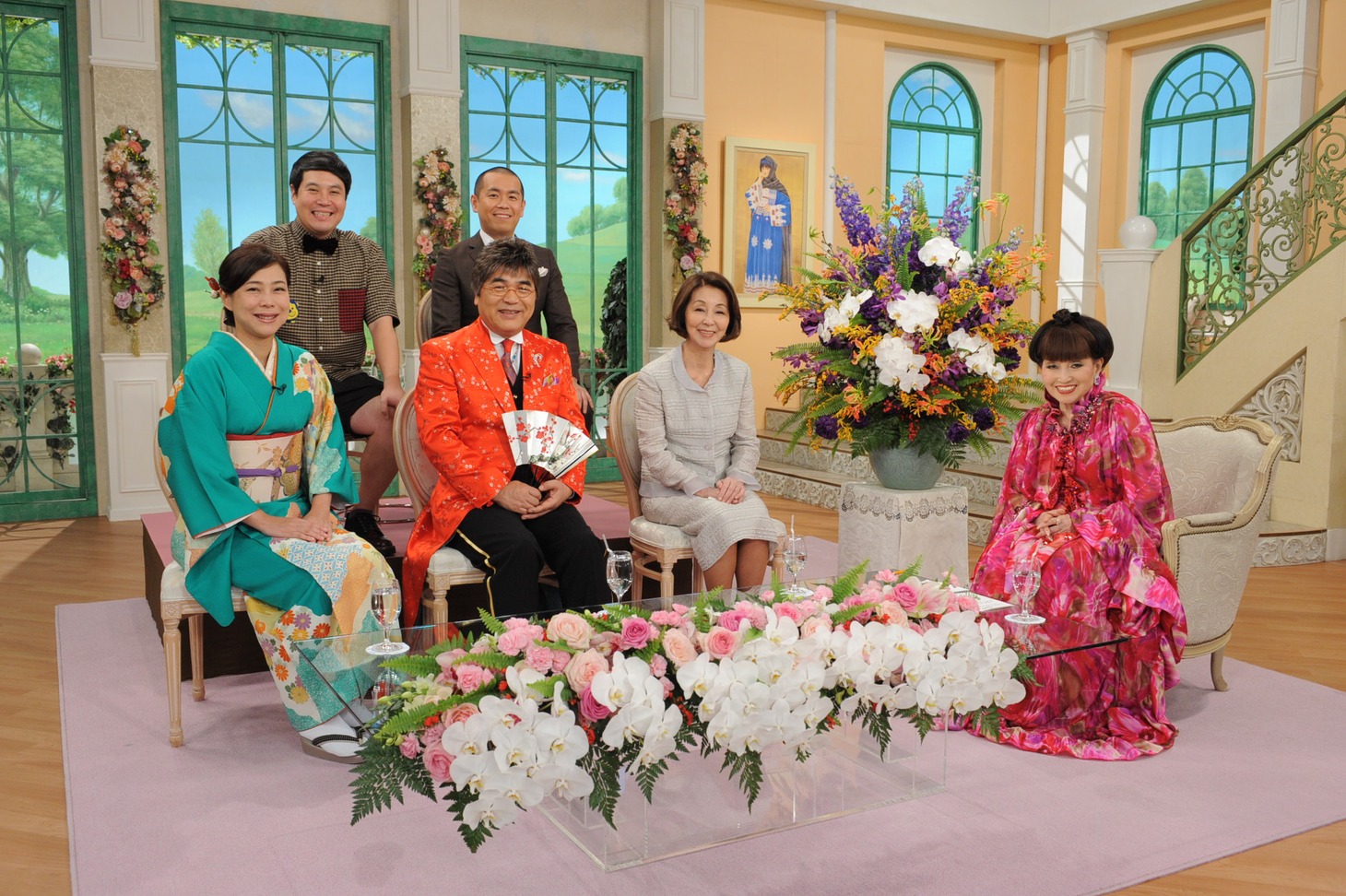 「徹子の部屋40周年記念 お宝映像リクエストSP」の出演者たち。(c)テレビ朝日