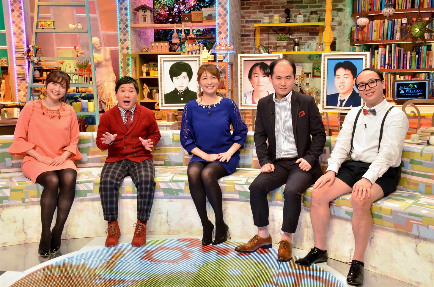 「あいつ今何してる？」のゴールデンSPに出演する（左から）久冨慶子アナ、爆笑問題・田中、小椋久美子、トレンディエンジェル。