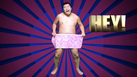 動画「とにかく明るい安村のとにかく明るいかんぷまさつ」のワンシーン。