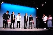 「硬派探偵~今が最高だと覚悟する~」制作発表の様子。