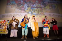 よしもと新喜劇 映画「西遊喜」初日舞台挨拶の様子。