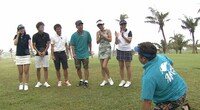 「打倒キンクミ！3対3のゴルフ対決！」の様子。(c)読売テレビ