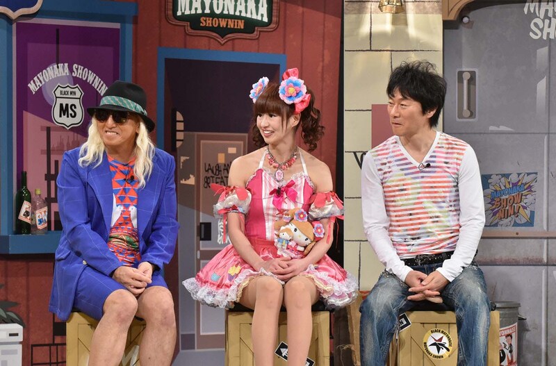 「マヨなか笑人」ゲストのDJ KOO、さゆり、かつみ（左から）。(c)読売テレビ