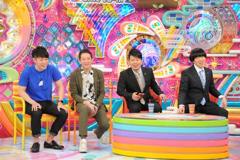 （左から）かじがや卓哉、サバンナ高橋、雨上がり決死隊。(c)テレビ朝日