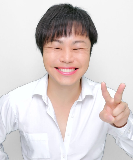 「ノンスタ井上プリ」で撮影した井上のサンプル画像。