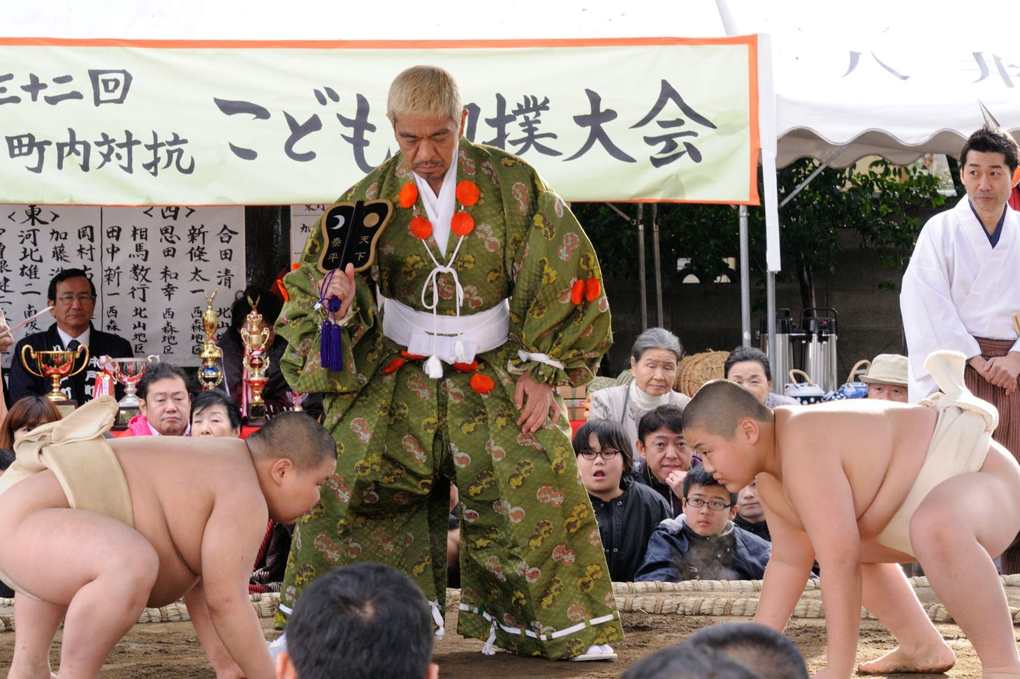 撮影中の様子。