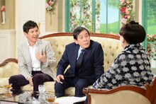 （左から）関根勤、萩本欽一、黒柳徹子。(c)テレビ朝日