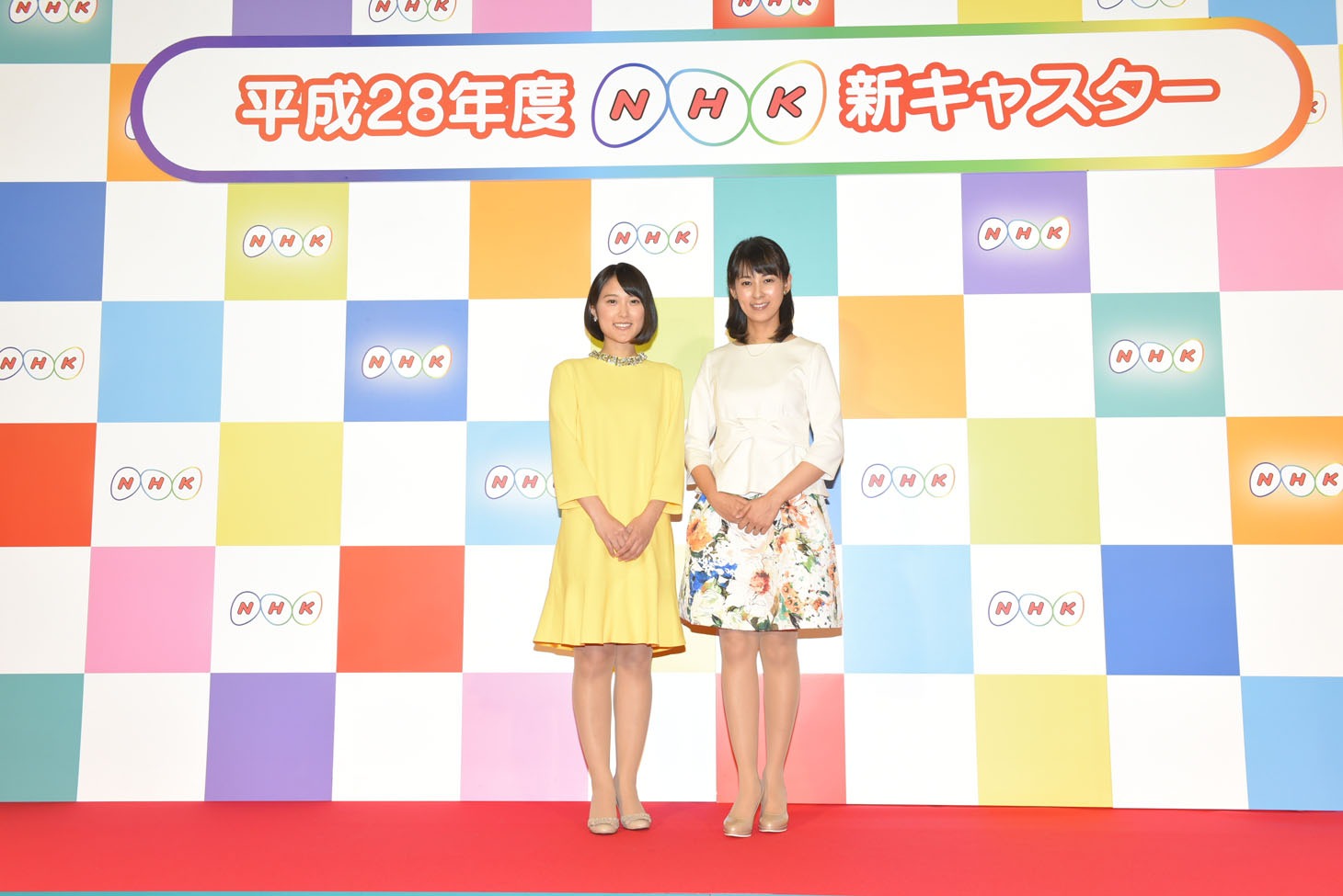 左から近江友里恵アナウンサー、久保田祐佳アナウンサー。(c)NHK