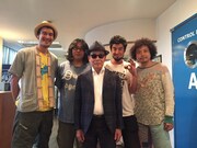 主題曲「ラーガ・バガヴァット」に参加した(左から)Maya Moeran、ヨシダダイキチ、タモリ、Juicy、U-zhaan。