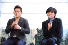 トーク中のスピードワゴン。