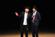 結果発表までの間にネタを披露したプリマ旦那。