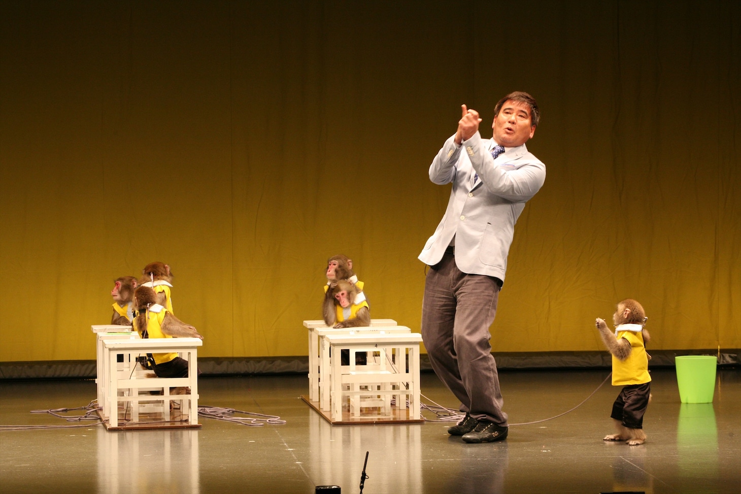12日の公演に出演した、村崎太郎と日光さる軍団。(c)TITAN