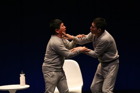 12日の公演に出演した「O2-T1」こと爆笑問題。(c)TITAN