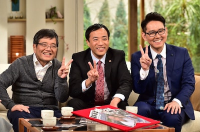 「がっちりマンデー!!」にゲスト出演するナイツと森永卓郎（左）。(c)TBS