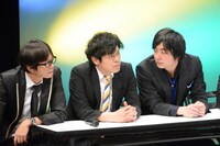 「三代目F soul Brothers」オーディションの審査を行う（左から）磁石・永沢、流れ星ちゅうえい、磁石・佐々木。