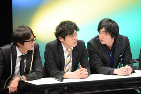 「三代目F soul Brothers」オーディションの審査を行う（左から）磁石・永沢、流れ星ちゅうえい、磁石・佐々木。