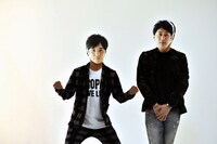 ジャケット写真の撮影中の様子。