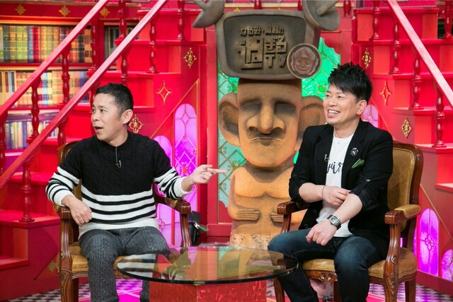 「なるみ・岡村の過ぎるTV」に出演する、（左から）ナインティナイン岡村、雨上がり決死隊・宮迫。(c)ABC