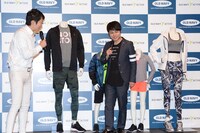 女児のマネキンと脚の長さが一緒だと指摘されるNON STYLE井上（右）。