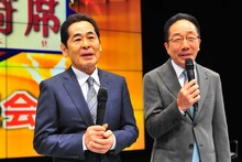 「THE舶来寄席2016」開催会見に出席した中田カウス・ボタン。