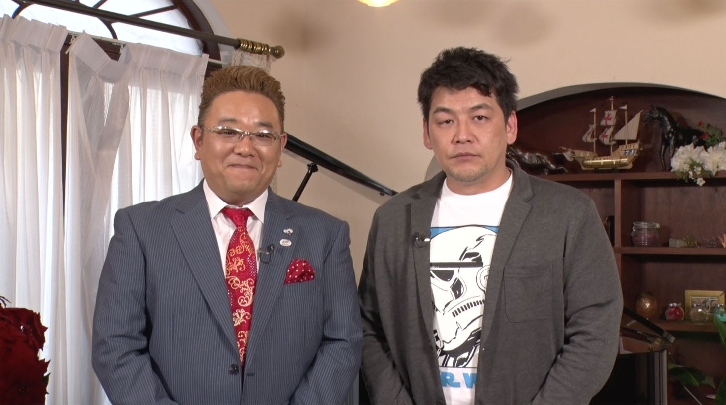 「わたしはワケあり成功者」でMCを務めるサンドウィッチマン。(c)テレビ東京