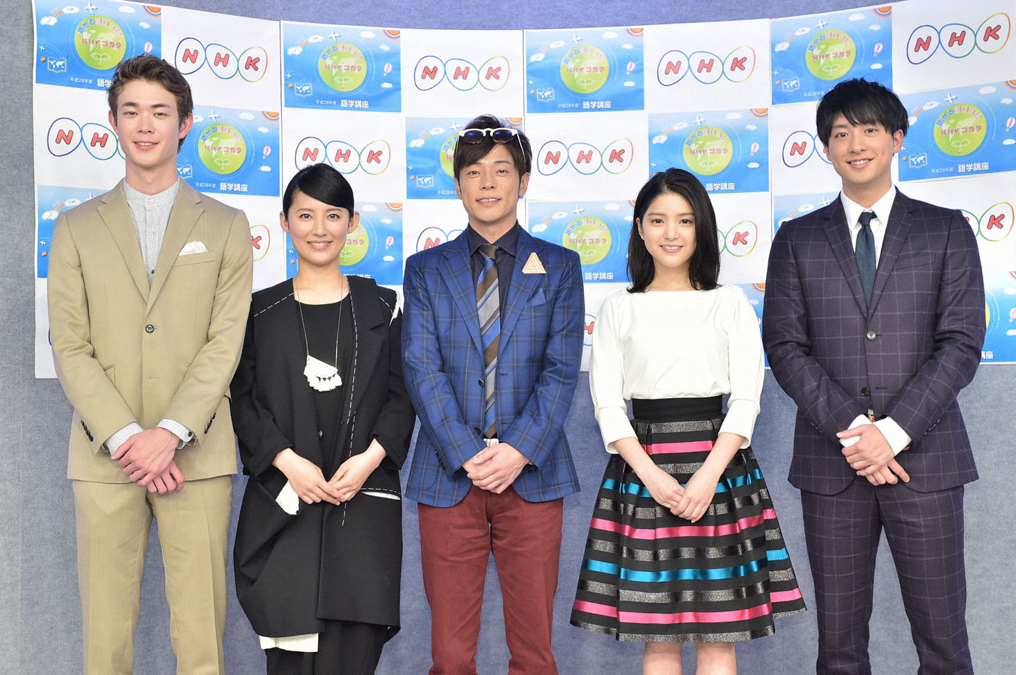 左から宮沢氷魚、福田彩乃、陣内智則、川島海荷、渡部秀。(c)NHK