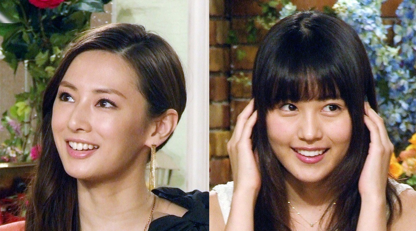 （左から）北川景子、有村架純。(c)テレビ朝日