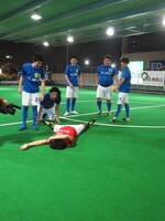 試合中の様子。