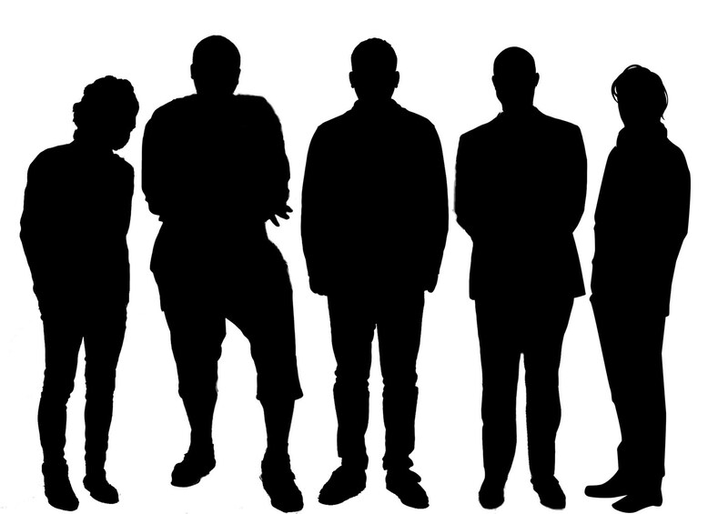 ドンタコスPR大使候補メンバーのシルエット。