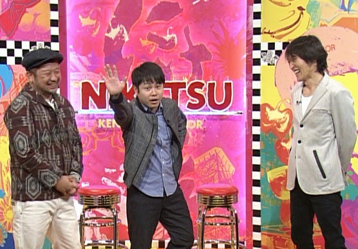 左からケンドーコバヤシ、NON STYLE井上、千原ジュニア。(c)読売テレビ