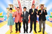 「ブラタマ！」に出演する（左から）中島めぐみ（関西テレビアナウンサー）、ブラックマヨネーズ、山本昌、金村義明。(c)関西テレビ