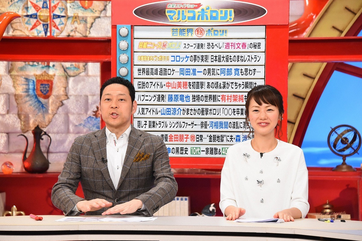 左から東野幸治、高橋真理恵アナ。(c)関西テレビ