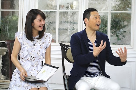 東野幸治と、竹崎由佳(関西テレビアナウンサー)。(c)関西テレビ