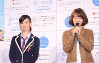 左からNMB48の上西恵、門脇佳奈子。