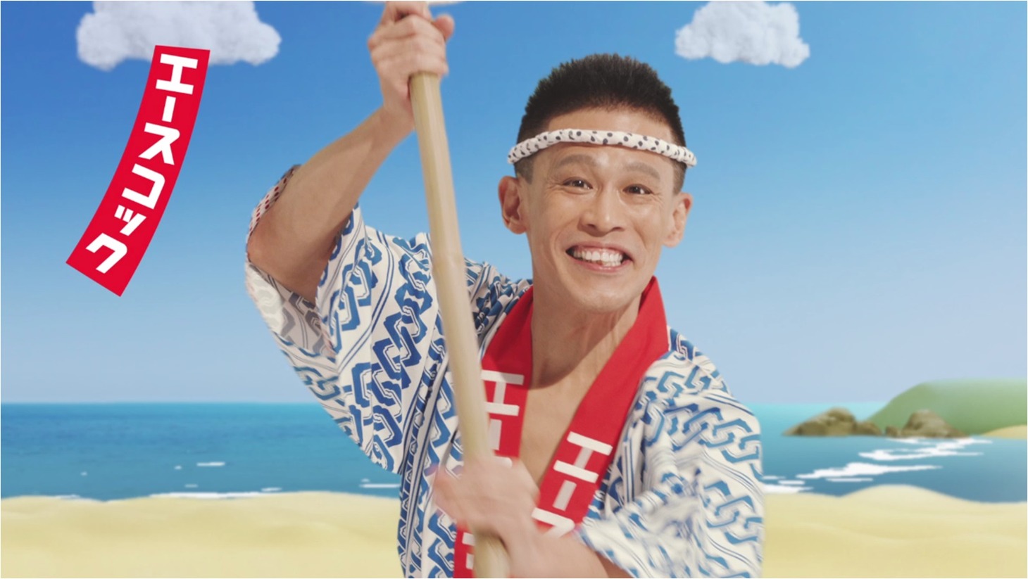 「わかめラーメン」の新テレビCMに出演する柳沢慎吾。