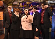 左から千鳥・大悟、ハリセンボン春菜、渡辺直美、ハリセンボンはるか、千鳥ノブ。