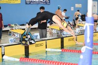 「炎の体育会TV」内のフィンスイミング企画のワンシーン。(c)TBS