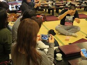 「軍艦島あるある、天候により上陸できない可能性が20%くらいありがち♪　だけどRGを信じて行ってみるツアー」の様子。