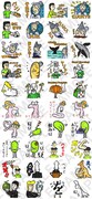 ZAZYのLINEスタンプサンプル。