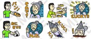 ZAZYのLINEスタンプサンプル。