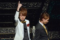 左からてのりタイガー村、ランパンプス小林。