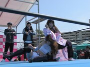 プロレスショーの様子。